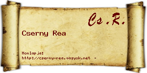 Cserny Rea névjegykártya